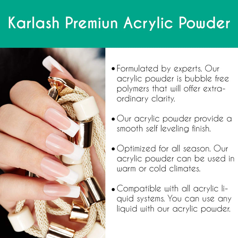 Karlash Professional Acrylic Powder 0.5 oz (French White 0.5 oz) French White 0.5 oz - BeesActive Australia