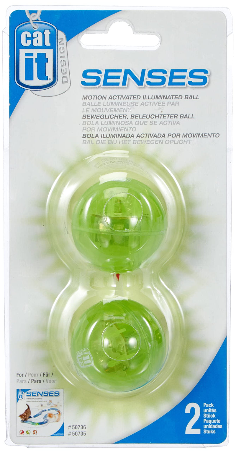 Catit Design Senses Illuminated Ball (Pack of 2) 1 Pack - BeesActive Australia