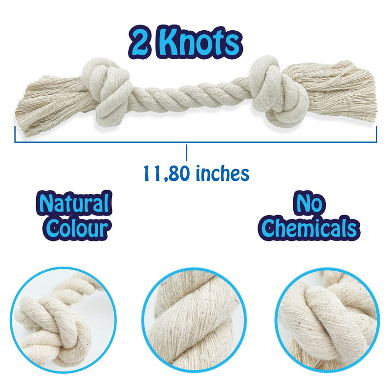 Barida Pet Tough Dog Rope Toys – Chew Toys. Premium and Non Toxic Cotton Almost Indestructible Dog Toys. Interactive Toys, Aggressive Chewers, Tug of War, Teeth Cleaning, Puppy Toys Small (11.80") - BeesActive Australia