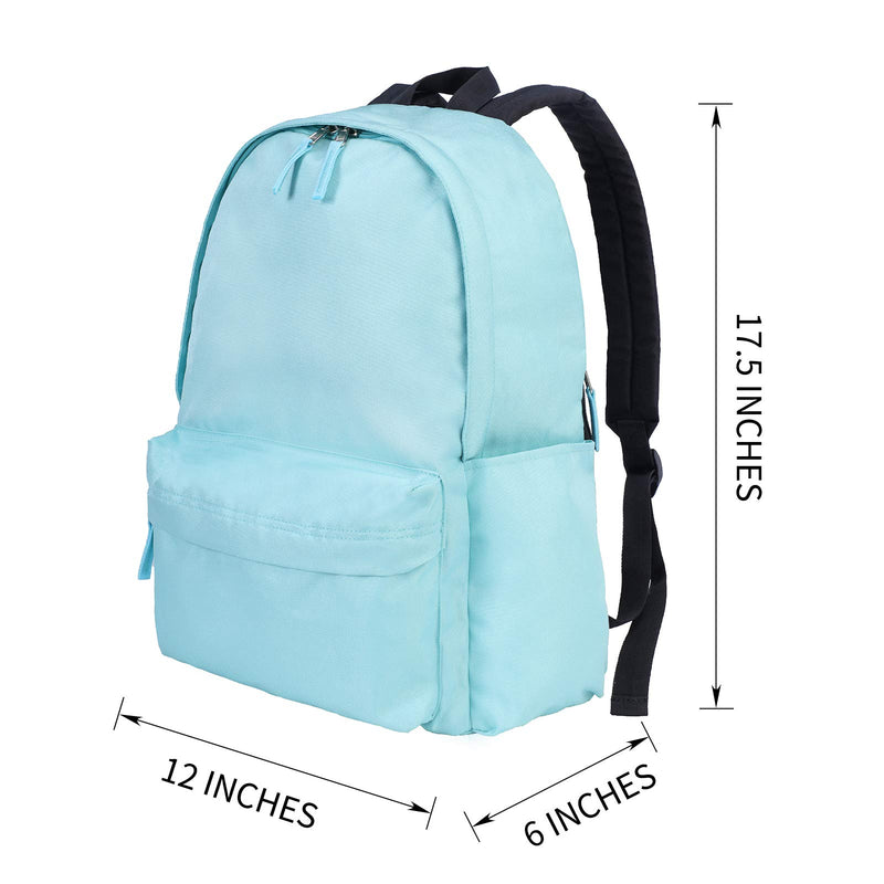 Vorspack Backpack Lightweight School Backpack for College Travel Work for Men and Women Aqua Blue - BeesActive Australia