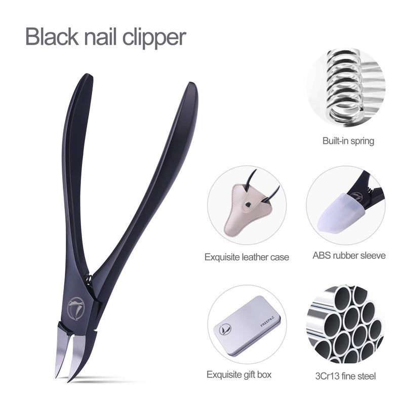 FREEPAZ Nail clippers for thick nails,Clipper for ingrown toenail,Toenail kit，Professional nail clipper,Toenail clippers for seniors,Nail clippers heavy duty (BLACK) BLACK - BeesActive Australia