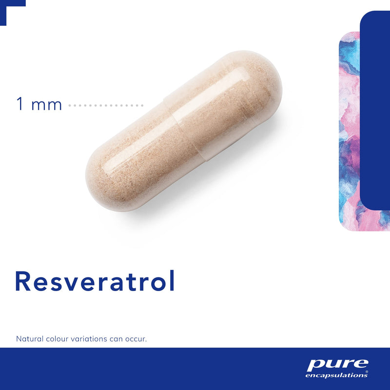 Pure Encapsulations - Resveratrol 40mg - Natural Plant-Source Resveratrol Supplement - 60 Vegetarian Capsules - BeesActive Australia