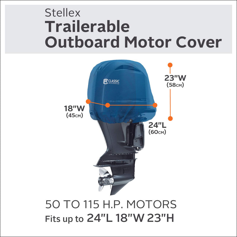 [AUSTRALIA] - Classic Accessories Stellex Trailerable Outboard Boat Motor Cover 50-115 Hp 