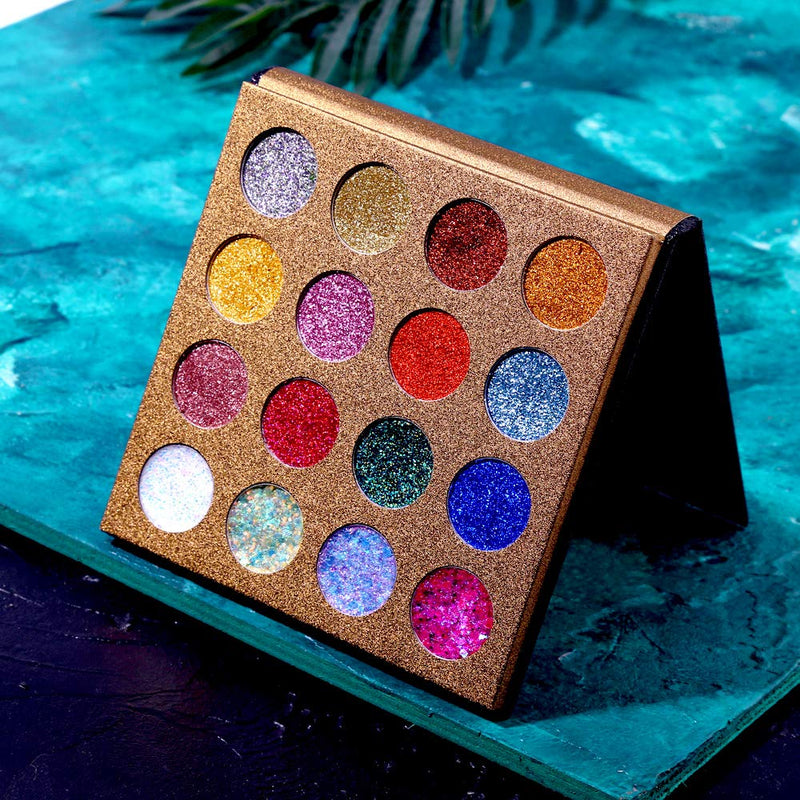 UCANBE 16 Shade Pro Glitter Eyeshadow Palette - BeesActive Australia