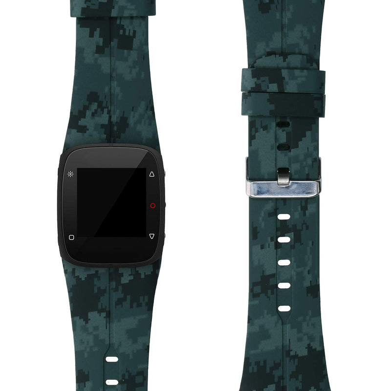 kwmobile TPU Silicone Strap Compatible with Polar M400 / M430 - Tracker Band - 8-Bit Camo Light Green/Green/Dark Green 8-Bit Camo 79-07-80 - BeesActive Australia