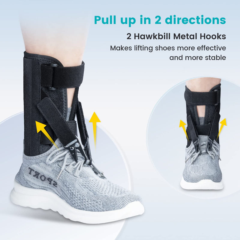 Sylong Afo Foot Drop Brace for Walking with Shoes Left & Right -L/XL L/XL - BeesActive Australia