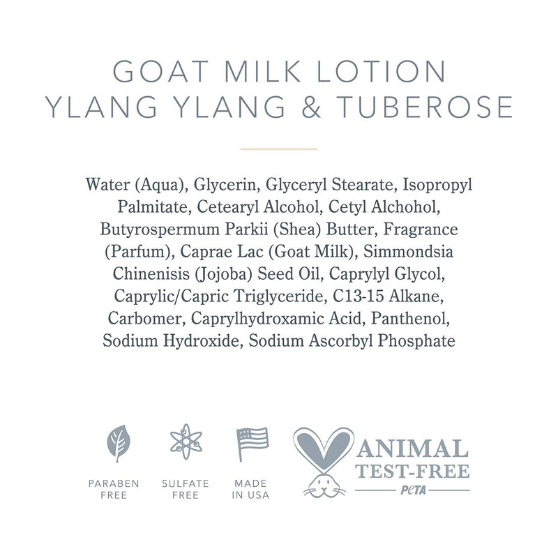 Beekman 1802 - Goat Milk Lotion - Ylang Ylang & Tuberose - Hydrating Goat Milk Lotion for Whole-Body - Naturally Exfoliates with Lactic Acid - Cruelty-Free Goat Milk Bodycare - 12.5 oz - BeesActive Australia