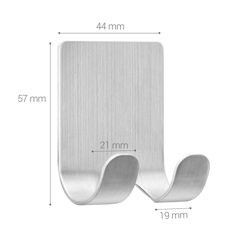 kwmobile 2X Razor Holder- Self-Adhesive Zinc Alloy Shaver Wall Mount - Bathroom Organizer for Showers - Silver - BeesActive Australia