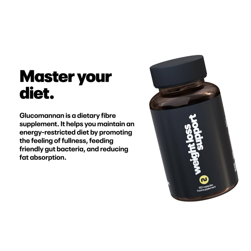 Numan Weight Loss Support | Glucomannan Capsules, Popular Appetite Suppressants for Aiding Weight Loss | Suitable for Vegetarians & Vegans | 180 Capsules per Bottle | Made in The UK - BeesActive Australia
