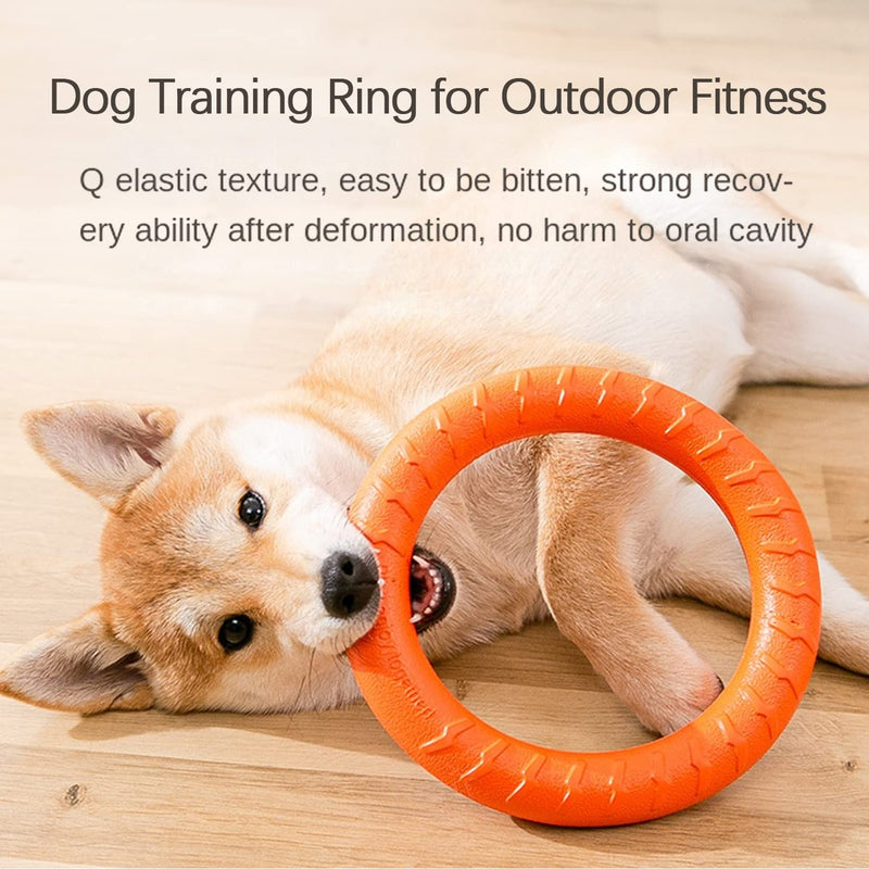 Indestructible Dog Toys Dog Chew Toys for Aggressive Chewers, Flying Discs for Small/Medium/Large Breeds-Dog Training Ring,Floating Dog Ring Toys for Throwing,Catching,Grabbing Flying Toy for Dogs orange - BeesActive Australia