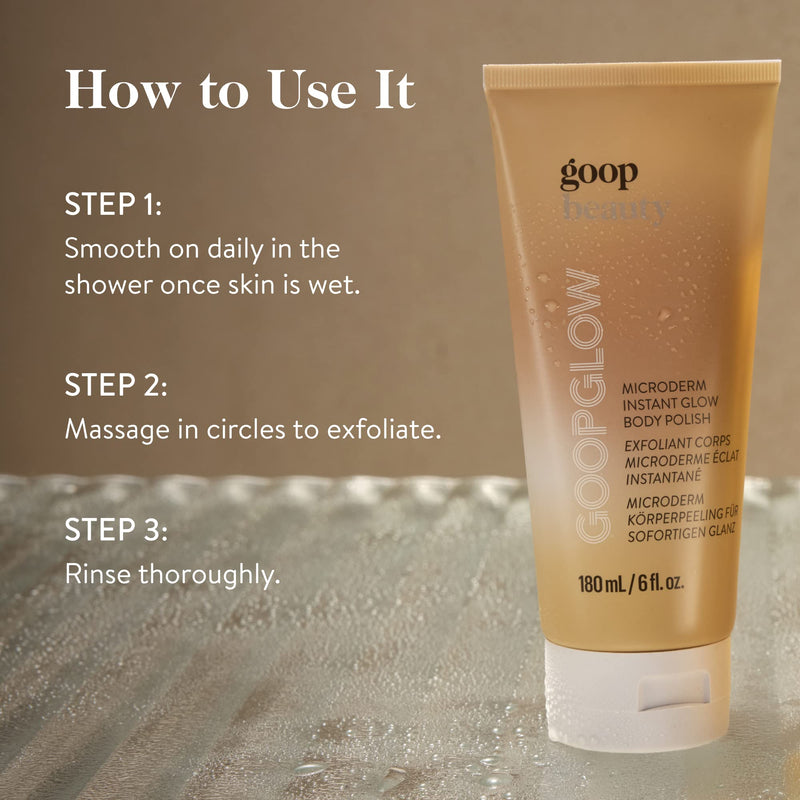 goop Beauty Microderm Body Scrub | Exfoliating Body Wash to Cleanse & Moisturize Skin | Quartz, Garnet, & Hydrated Silica | 6 fl oz | Dead Skin Remover Inspired by Microdermabrasion | Paraben Free - BeesActive Australia