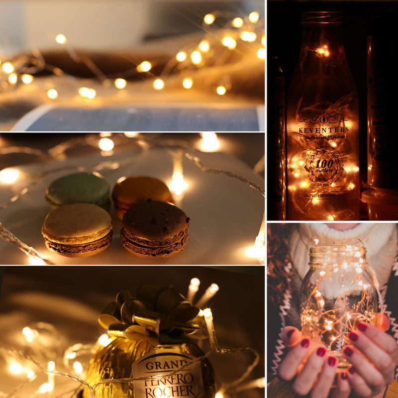 MUCH 30 LED Bottle String Lights, Wine Bottle Lights Copper Wire with Cork, Battery Operated Starry Lights for DIY Halloween Christmas Wedding Party Decor Indoor Outdoor Decoration (Warm White) - BeesActive Australia