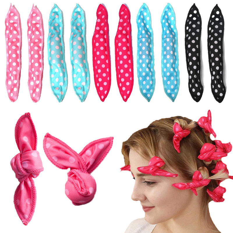 Heatless Hair Curlers Soft Sleep Foam Hair Rollers Pillow Sponge Rollers DIY Sponge Hair Styling Rollers Tools for Women Girls (10 Pack) - BeesActive Australia