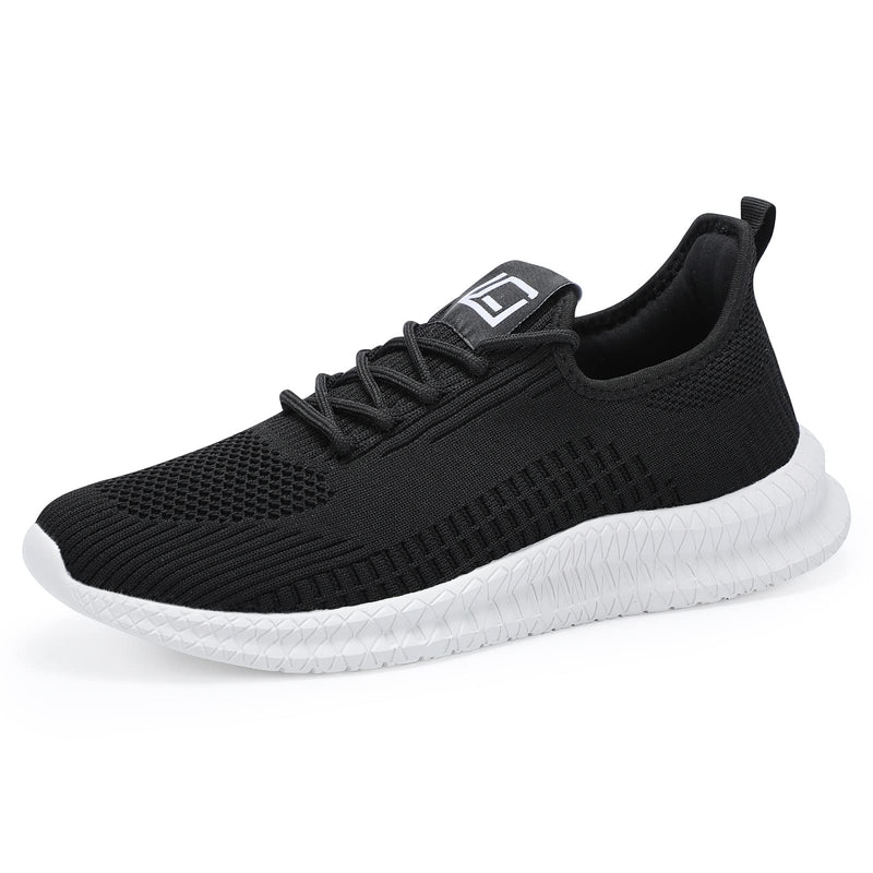 LCGJR Men's Running Shoes Ultra Lightweight Breathable Comfortable Walking Shoes Casual Fashion Sneakers Mesh Workout Shoes 7 Black - BeesActive Australia