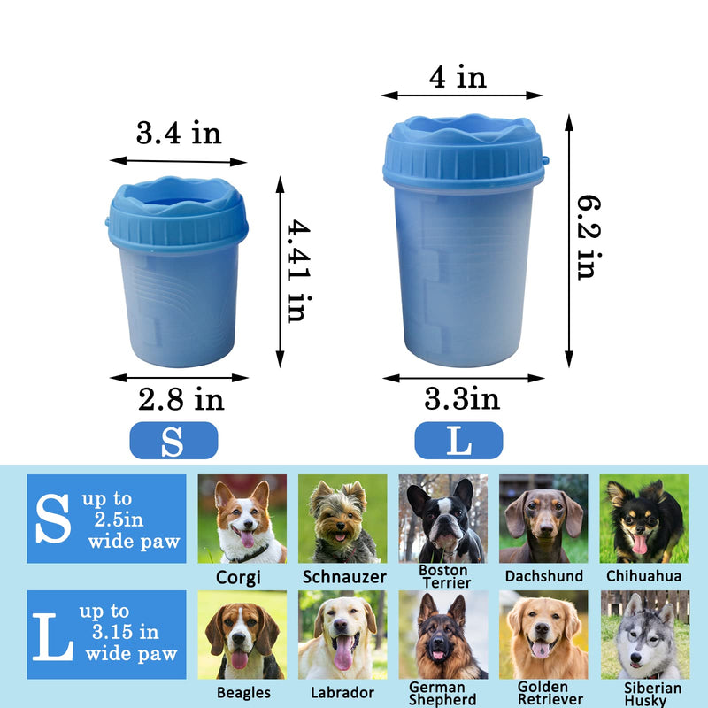 Pet Cleaning Foot Cup, Dog Paw Cleaner, Pet Cleaner, Dog Paw Cleaner with Towel, Cat and Dog Foot Cleaner Small - BeesActive Australia