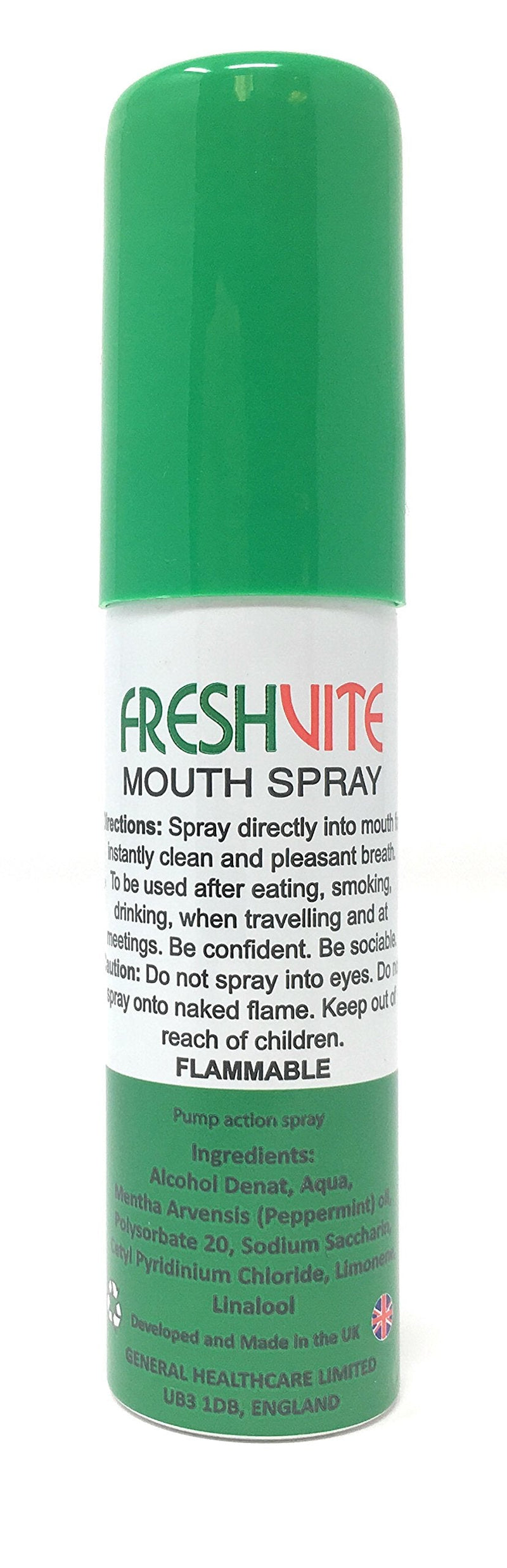 FreshVite Mouth Spray for longer lasting clean breath 15ml MOUTH AND BREATH FRESHENER - BeesActive Australia