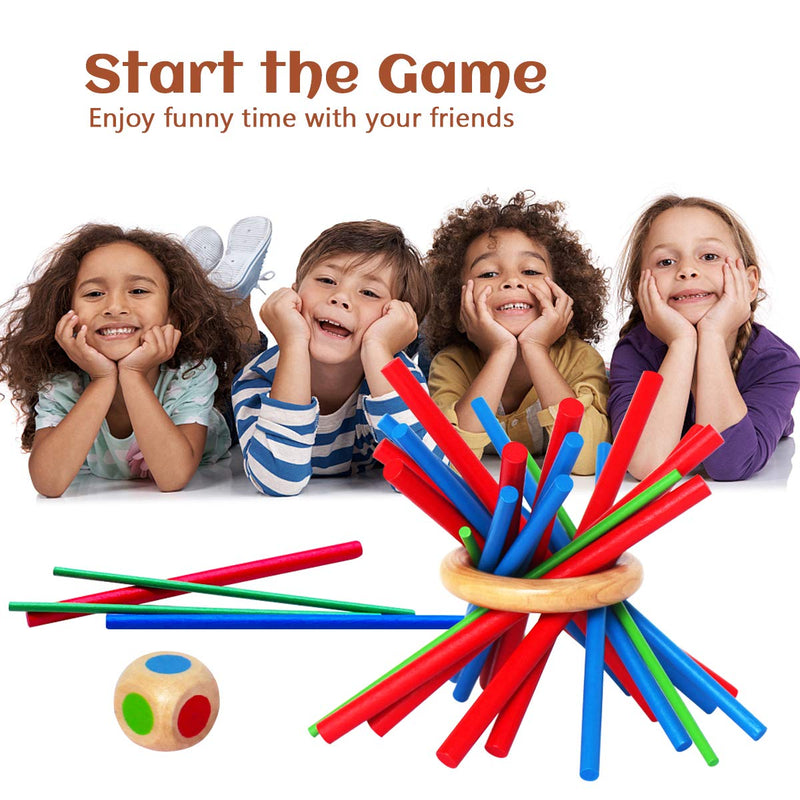 Keep It Steady Fun Family Games for Kids and Adults - Balance & Patience Training - Wooden Stick Toys for Creative Kids Games - BeesActive Australia