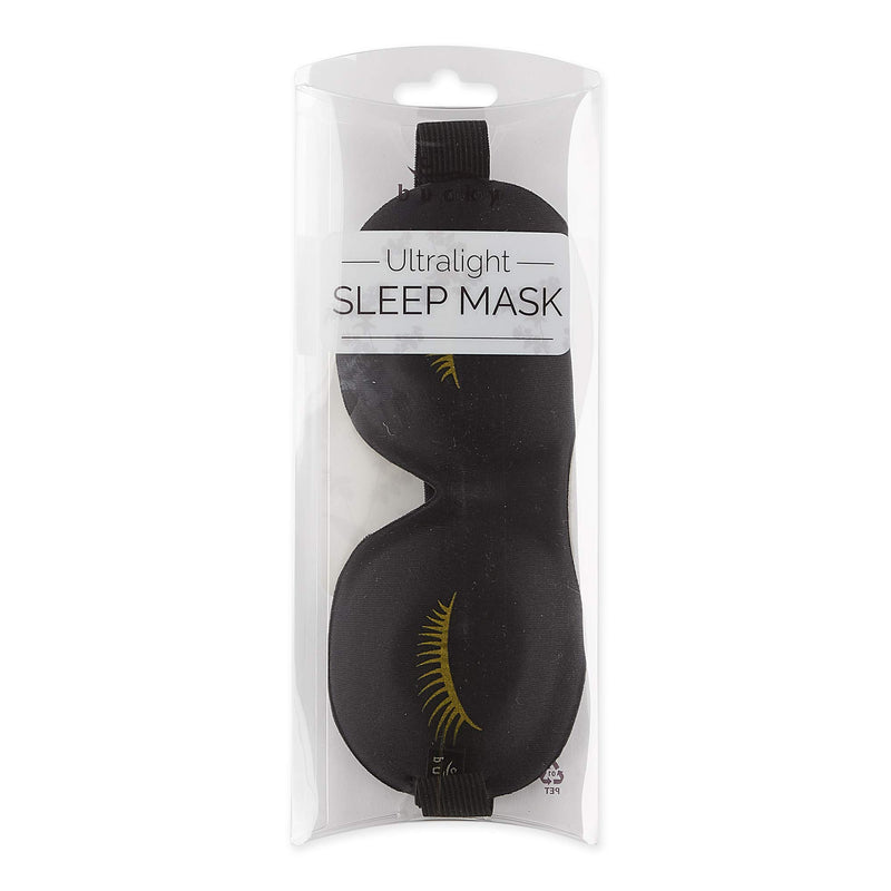 Bucky Ultralight & Comfortable Contoured Sleep Eye Mask, Gold Eyelash, One Size,5824 - BeesActive Australia