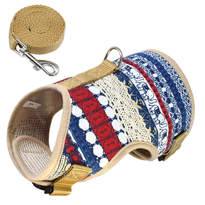 Muttitude Dog Harness & Leash Set for Small Breeds L 6-12 lb, Chest 13-16” Goa - BeesActive Australia