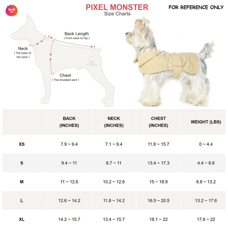 Pixel Monster Puppy Dog Clothes for Small Dogs Girl & Boy, Classic Designer Small Medium Dogs Clothes for Yorkie, Chihuahua, Frenchie, etc. British Detective Cape L - BeesActive Australia