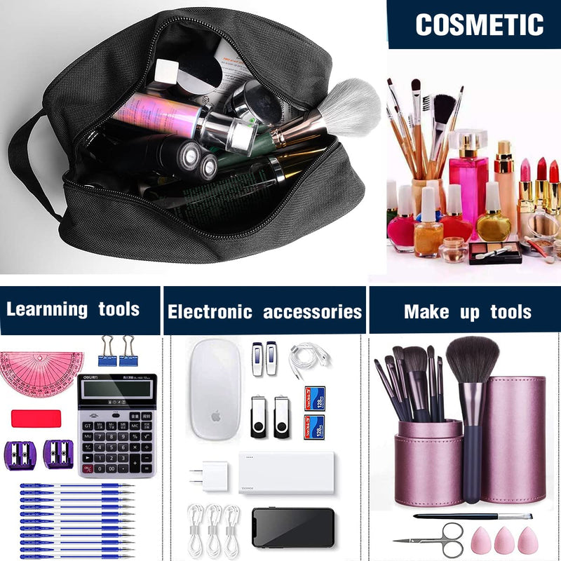 Toiletry Bag for Men Travel Wash Bags for Men Spacious Black Waterproof Shaving, Gym, Make up Bag for Men & Women - BeesActive Australia