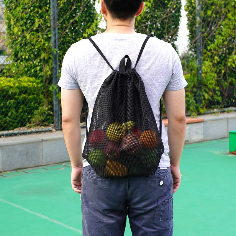 Heavy Duty Mesh Drawstring Bag, Sport Equipment Storage Bag for Beach, Swimming 1 Pack - BeesActive Australia