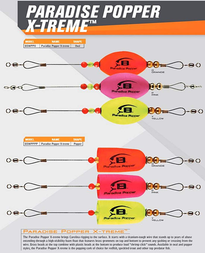 Bomber Lures Paradise Popper X-Treme Popping Cork Float for Carolina Rig, Saltwater Fishing Gear and Accessories, Pink, Popper - BeesActive Australia