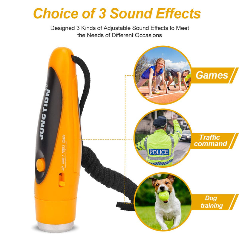 UNIWA Electronic Whistle, Battery Operated Whistle Adjustable 3 Different Loud Whistle Sounds with Lanyard Handheld Electronic Whistles for Referees Volleyball Coaches Teacher, Soccer Sports Whistle yellow - BeesActive Australia