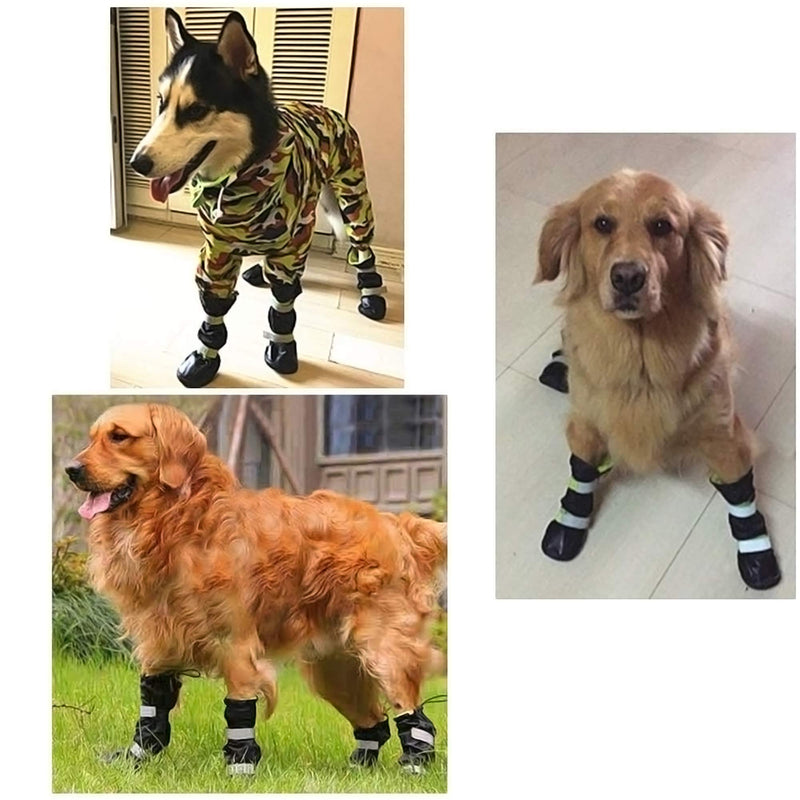 URBEST Dog Shoes, Waterproof Dog Boots, Warm Lining Nonslip Rubber Sole for Snow Winter, Only for Medium and Large Dogs, 2 Pairs XL Black - BeesActive Australia