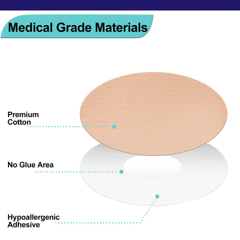 G7 Adhesive Patches,20Pack Waterproof Flexible & Breathable Overpatches for Dexcom G7,Latex-Free Overlay Patch for G7 Sensor,Without Hole,Skin-Friendly Patches for 10 Days,Beige 20 Count (Pack of 1) - BeesActive Australia