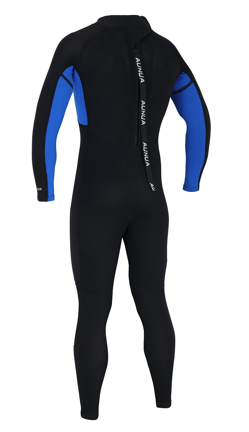 [AUSTRALIA] - Aunua Youth 3/2mm Neoprene Wetsuits for Kids Full Wetsuit Swimming Suit Keep Warm Full Wetsuit BlackBlue 12 