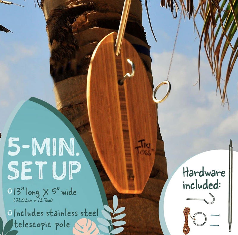 Tiki Toss Ring Toss Game for Adults & Kids - Deluxe, Outdoor or Indoor Original - BeesActive Australia