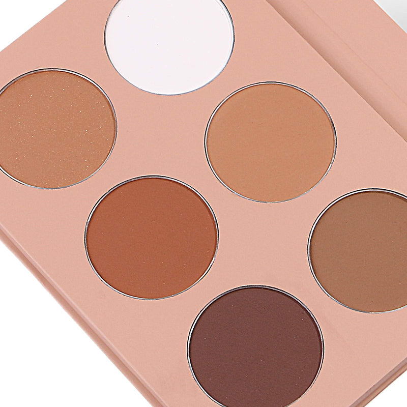 Vodisa Contour Palette Highlighting Bronzer Powder Kit Matte Corrector Professional Base Foundation Long-Wear, Lightweight, Blends Easily, Highly Pigmente Makeup Pallet With Mirror (B) B - BeesActive Australia