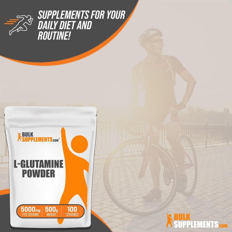 BULKSUPPLEMENTS.COM L-Glutamine Powder - Glutamine Supplement, L Glutamine 5000mg, L Glutamine Powder - Gut Health & Recovery, Unflavored & Gluten Free, 5000mg (5g) per Serving, 500g (1.1 lbs) 1.1 Pound (Pack of 1) - BeesActive Australia
