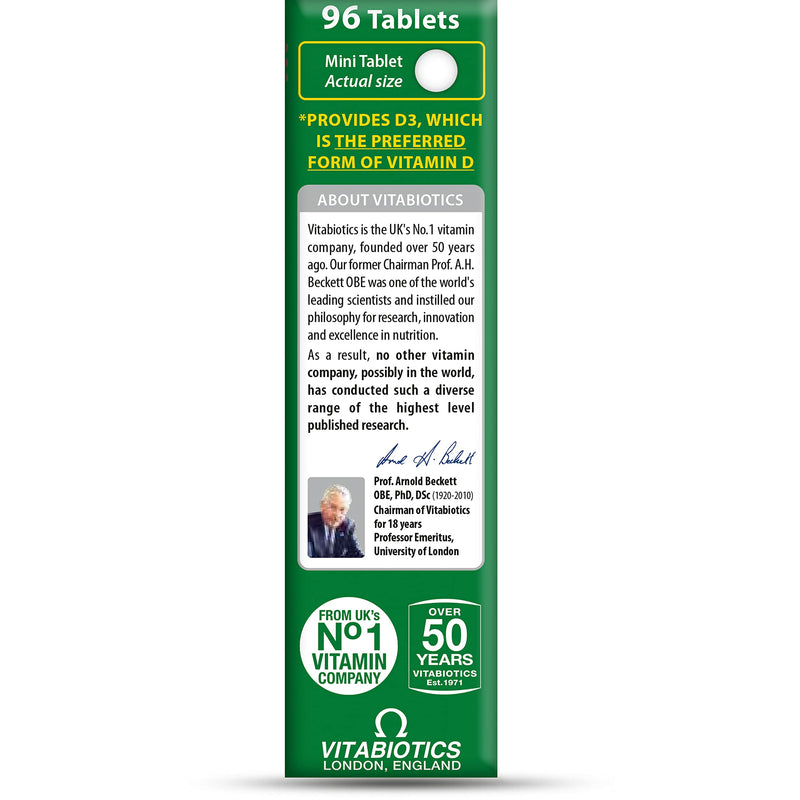Vitabiotics Ultra Vitamin D Tablets 2000IU Extra Strength - 96 Tablets 96 count (Pack of 1) - BeesActive Australia