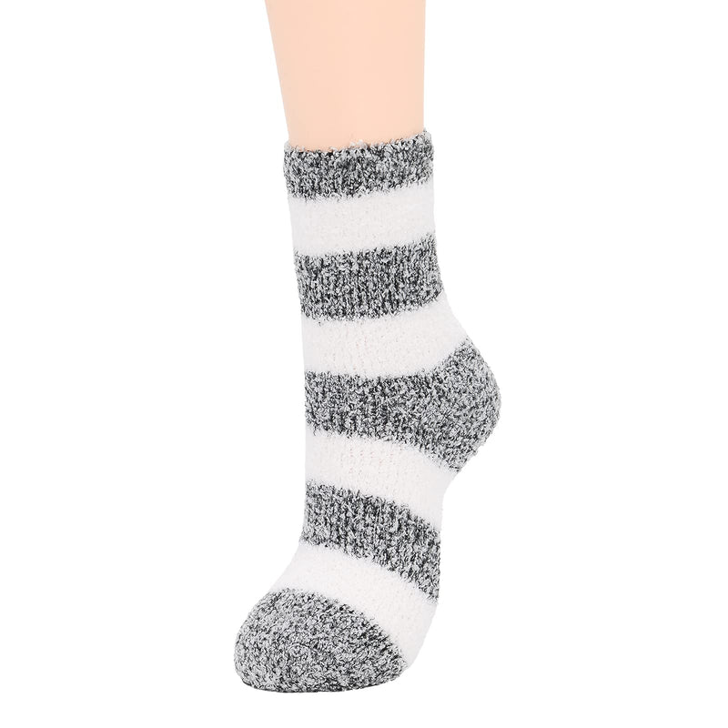 Womens Fuzzy Socks Winter Warm Fluffy Socks Athletic Outdoor Sports Socks 6 Pack Purple - BeesActive Australia