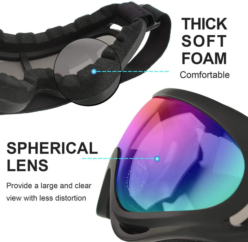 Ski Goggles, Motorcycle Goggles, Snowboard Goggles for Men Women 01.gray/Multicolor - BeesActive Australia