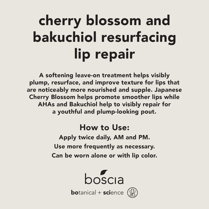 Boscia Cherry Blossom and Bakuchiol Resurfacing Lip Repair, 0.45 fl. oz. - BeesActive Australia