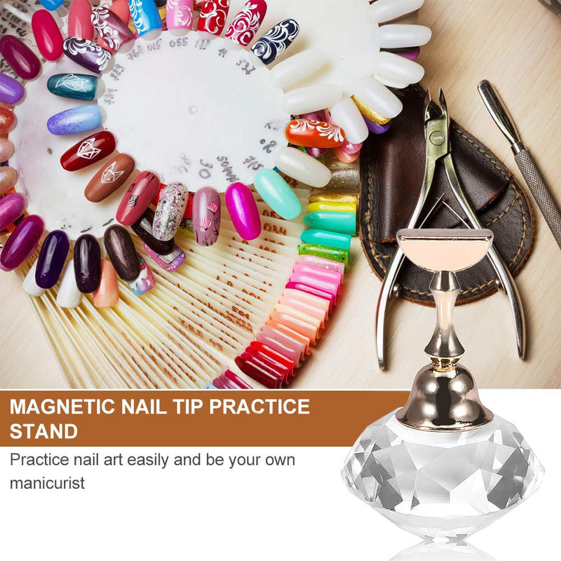 Nail Tips Stand Holder, Magnetic Alloy Nail Art Display Tip Holder for Salon DIY and Practice Manicure (#4) #4 - BeesActive Australia