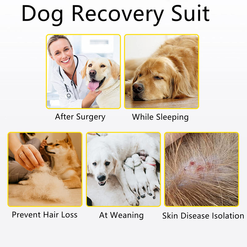 Coppthinktu Dog Recovery Suit for Abdominal Wounds or Skin Diseases, Breathable Dog Surgery Recovery Suit for Dogs, E-Collar Alternative After Surgery Wear Anti Licking Wounds Stripe. L Chest 17" Neck 11" Weight 9-13 lb Pink - BeesActive Australia