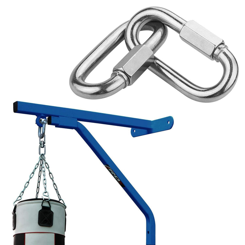 STARVAST 12mm Quick Link Oval Carabiner 2pcs M12 Stainless Steel Quick Links Chain Connector Heavy Duty Locking Carabiner for Outdoor Activities (Hooking Trailer, Swing Set) and Indoor Equipment - BeesActive Australia