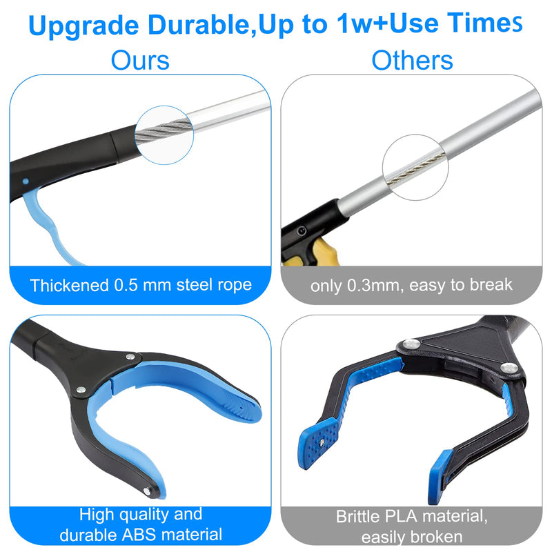 OITUGG Litter Pickers set of 2 pcs - Rubbish Picker Grabber with Magnetic Tip - 32" Long Reach Helping Hand Grabber Stick for Adults Children - Grabber Tool Reaching Aids for elderly disabled multicolour + 2pcs - BeesActive Australia