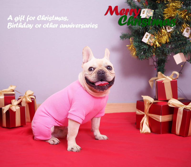 Sychien Dog Pajamas for Large Small Medium Dogs,Winter Warm PJS Jumpsuit for Boy Girl Dogs,Christmas Party Combed Cotton Thermal Jumpsuits 3XL Pink - BeesActive Australia