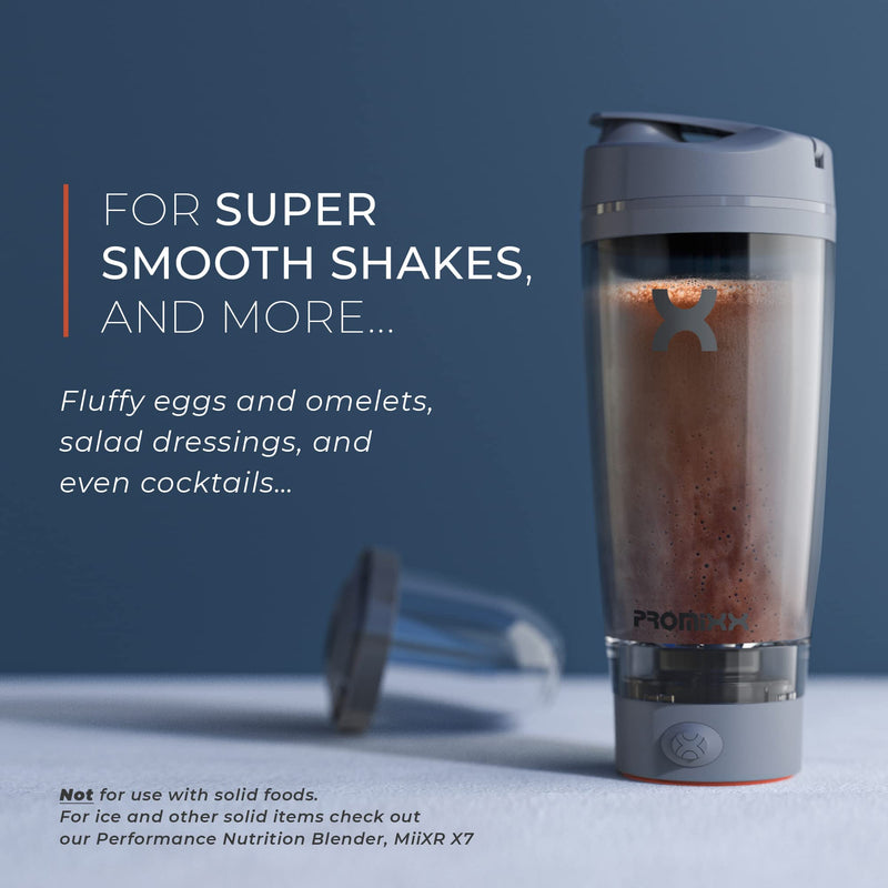 Promixx Pro Shaker Bottle | Rechargeable, Powerful for Smooth Protein Shakes | includes Supplement Storage - BPA Free | 20oz Cup (Graphite Gray) Graphite Gray - BeesActive Australia