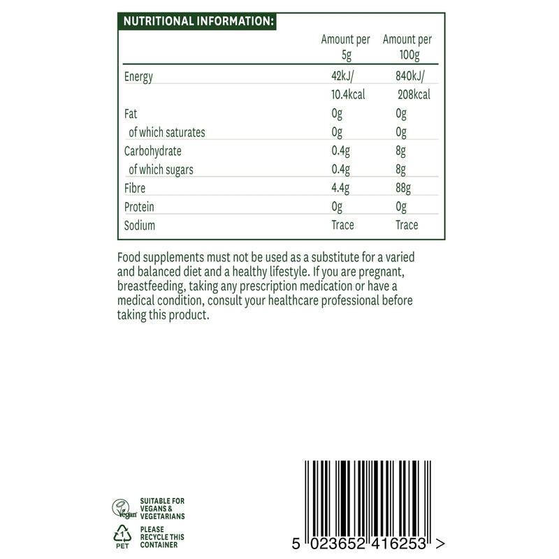 Natures Aid Inulin Powder, 250 g (from Chicory Root, 100% Natural with FOS, High Fibre, Low Calorie, Prebiotic, Vegan Society Approved, Made in the UK) - BeesActive Australia