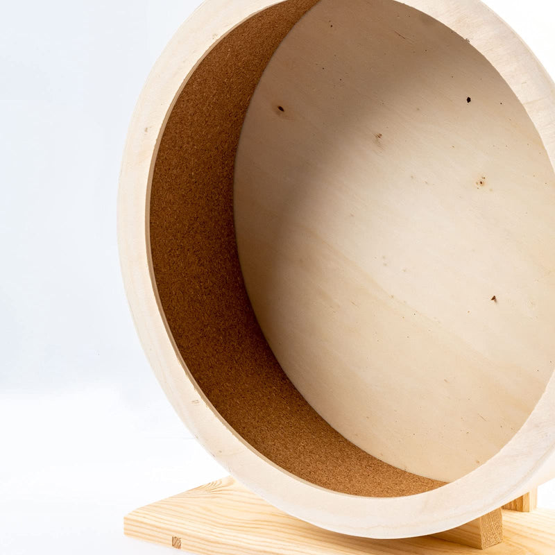 Hamster Wooden Running Wheel,Hamster Silent Exercise Wheels, Small Animal Play Toy for Rat Gerbil Mice Chinchillas Hedgehogs Guinea Pigs (S) S - BeesActive Australia