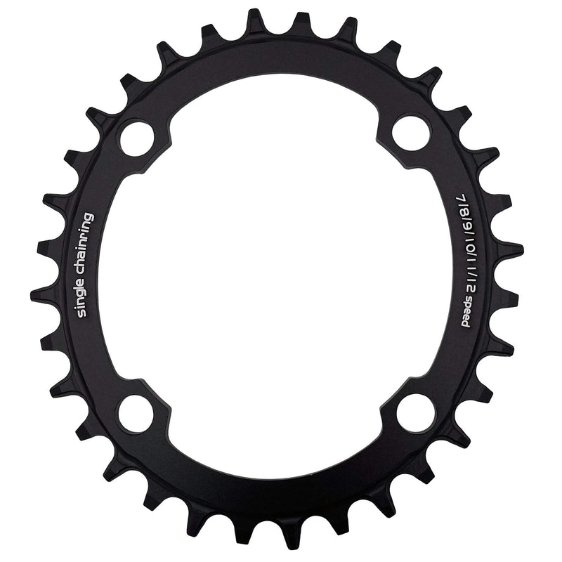 MSRECK Round Oval Chainring 104 BCD 32T 34T 36T 38T Narrow Wide Single Chain Ring for Road Bikes, Mountain Bikes, BMX MTB Bike Black Oval - BeesActive Australia