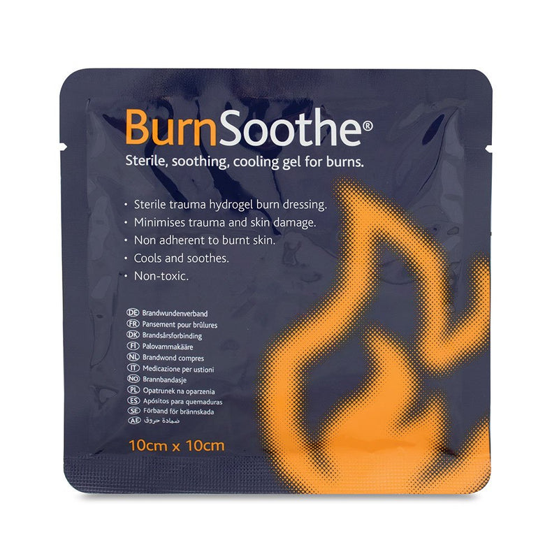 BurnSoothe REL394 Sterile Soothing and Cooling Gel for Burns, 10cm x 10cm - Pack of 10 - BeesActive Australia