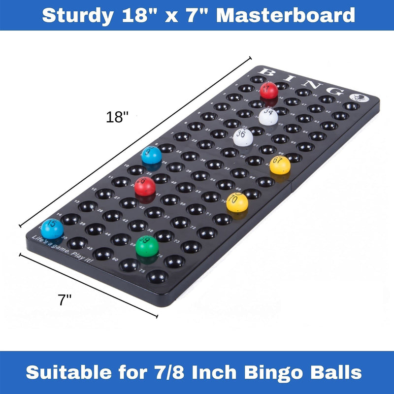 MR CHIPS Bingo Master Board and Easy Read 7/8" Bingo Balls with Fade and Scratch Resistant Large Numbers and Large Letters That Will Never Rub Off - BeesActive Australia
