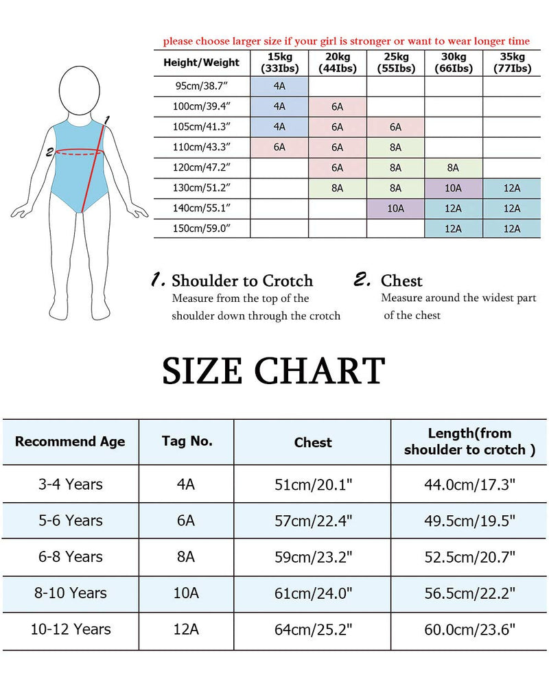 BAOHULU Girls Gymnastics Leotards Shiny Spliced Scale Dance Clothes Cosplay Costumes Blue Square 6-8 Years - BeesActive Australia